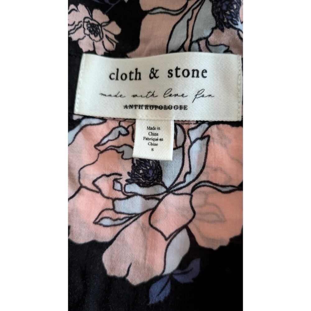 Cloth & Stone Tavaria Top, Small  Button Down, Floral, Semi sheer, Whimsy Goth - Picture 10 of 10